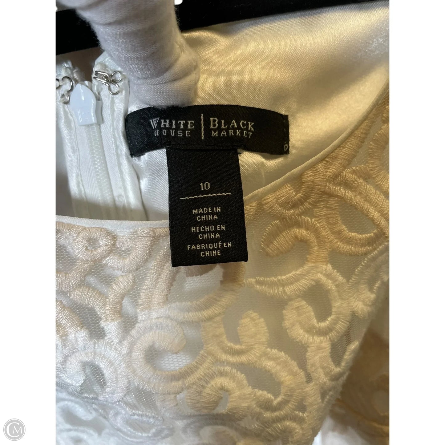 Top Sleeveless By White House Black Market In Brown & White, Size: M