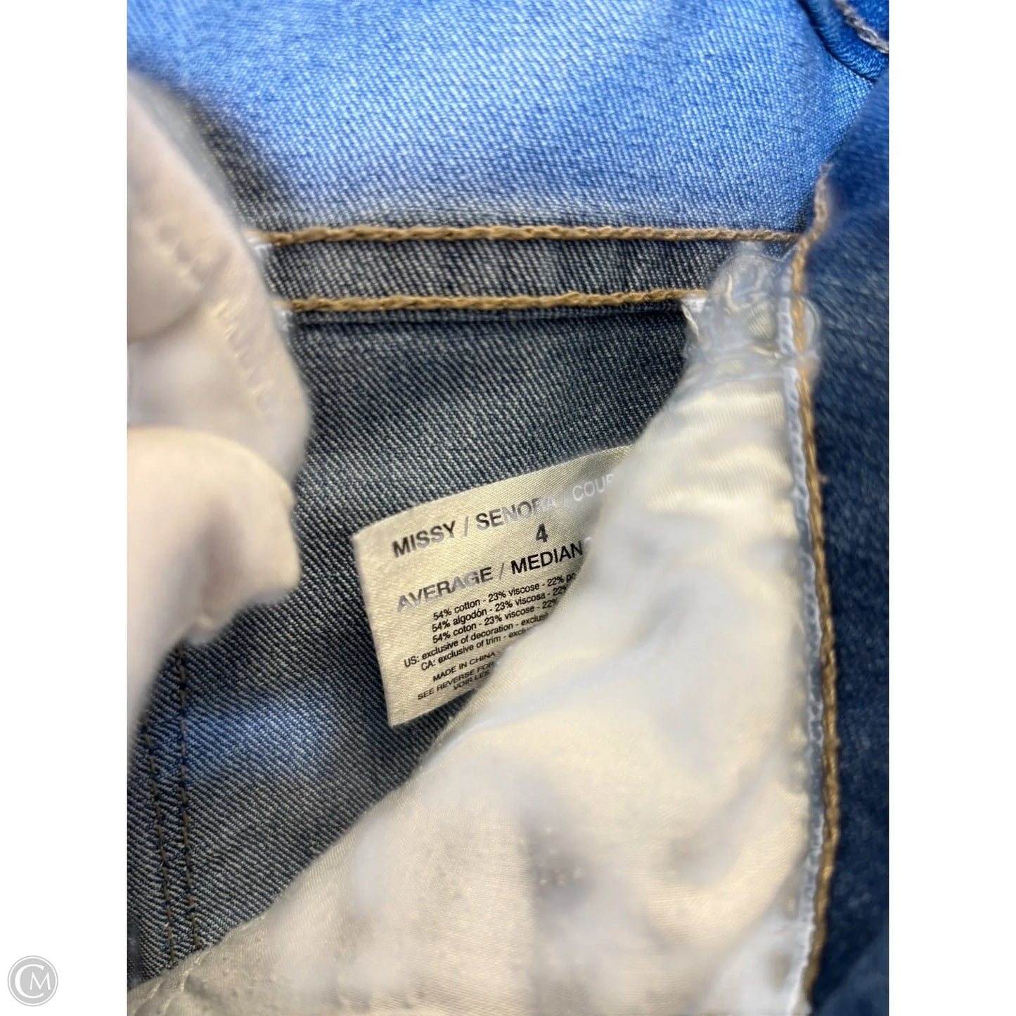 Jeans Straight By Nine West In Blue Denim, Size: 4