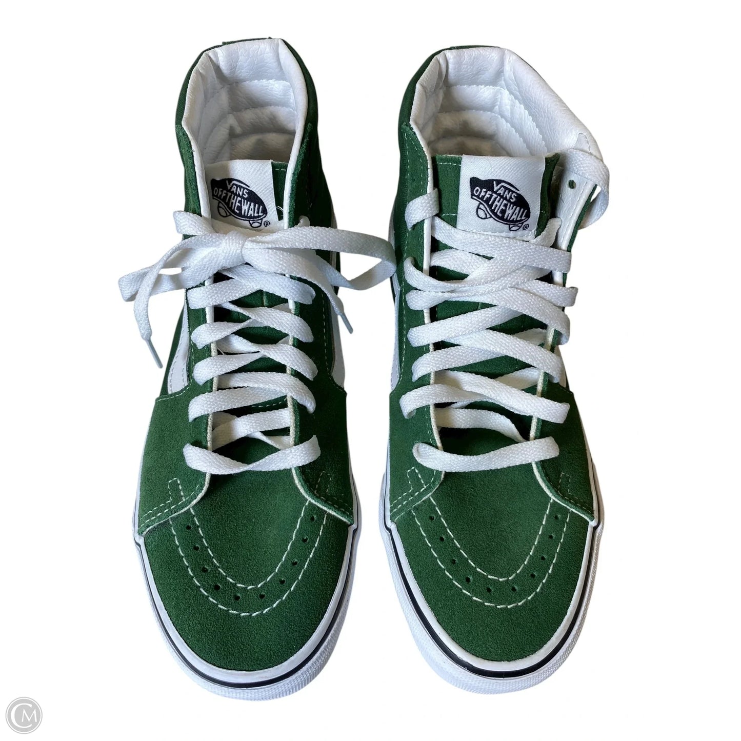 Shoes Athletic By Vans In Green & White, Size: 7.5