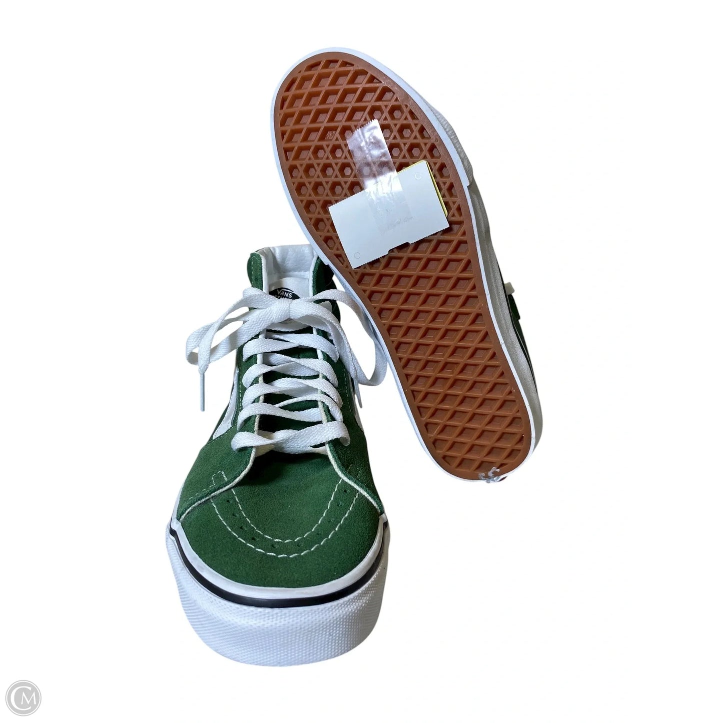 Shoes Athletic By Vans In Green & White, Size: 7.5