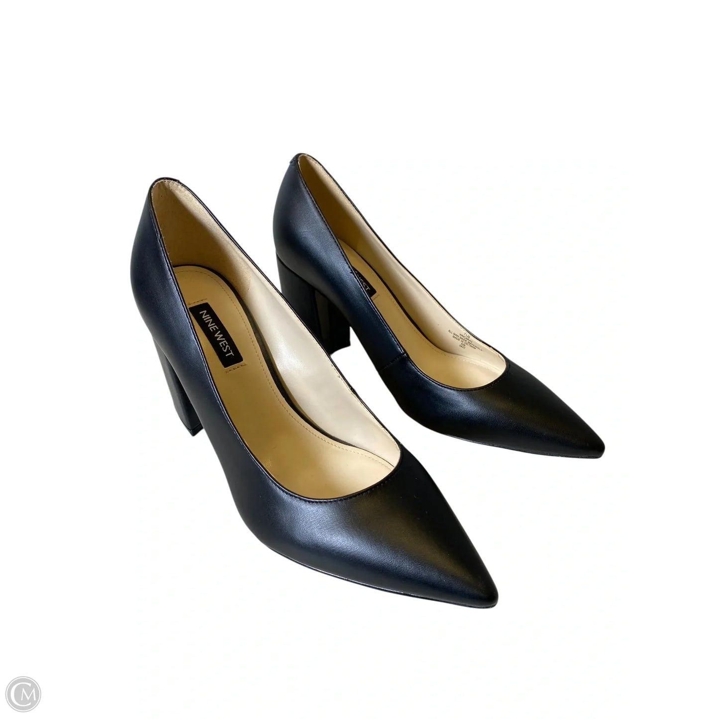 Shoes Heels Block By Nine West In Black, Size: 7.5