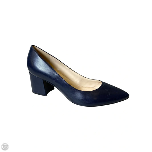 Shoes Heels Block By Nine West In Navy, Size: 8