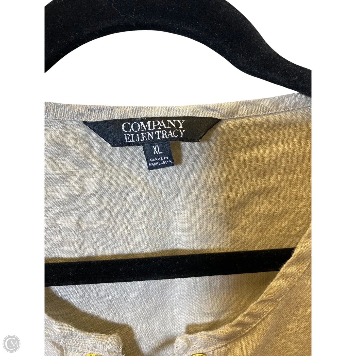 Top Long Sleeve By Ellen Tracy In Beige, Size: Xl