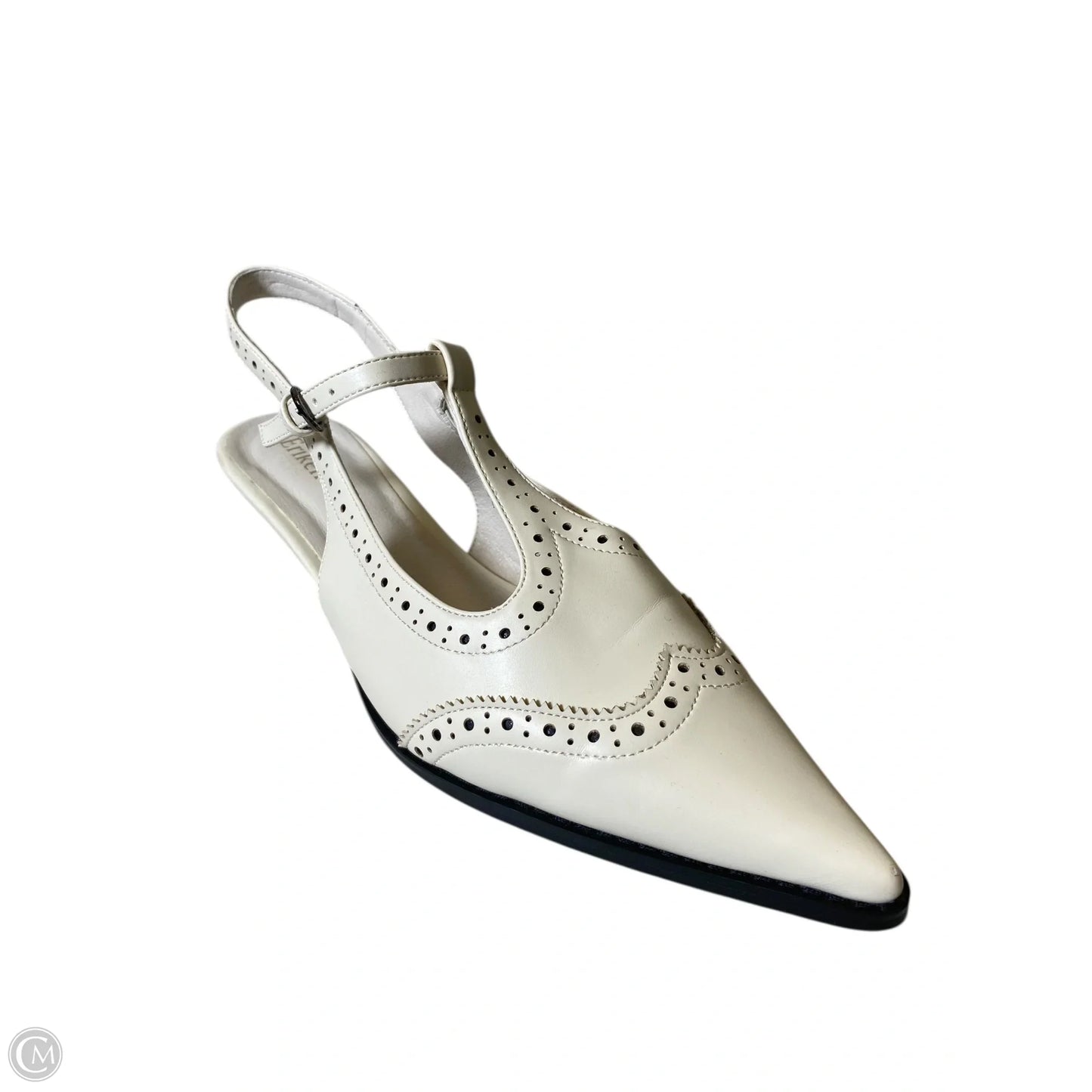 Shoes Heels Kitten By Clothes Mentor In Cream, Size: 8.5