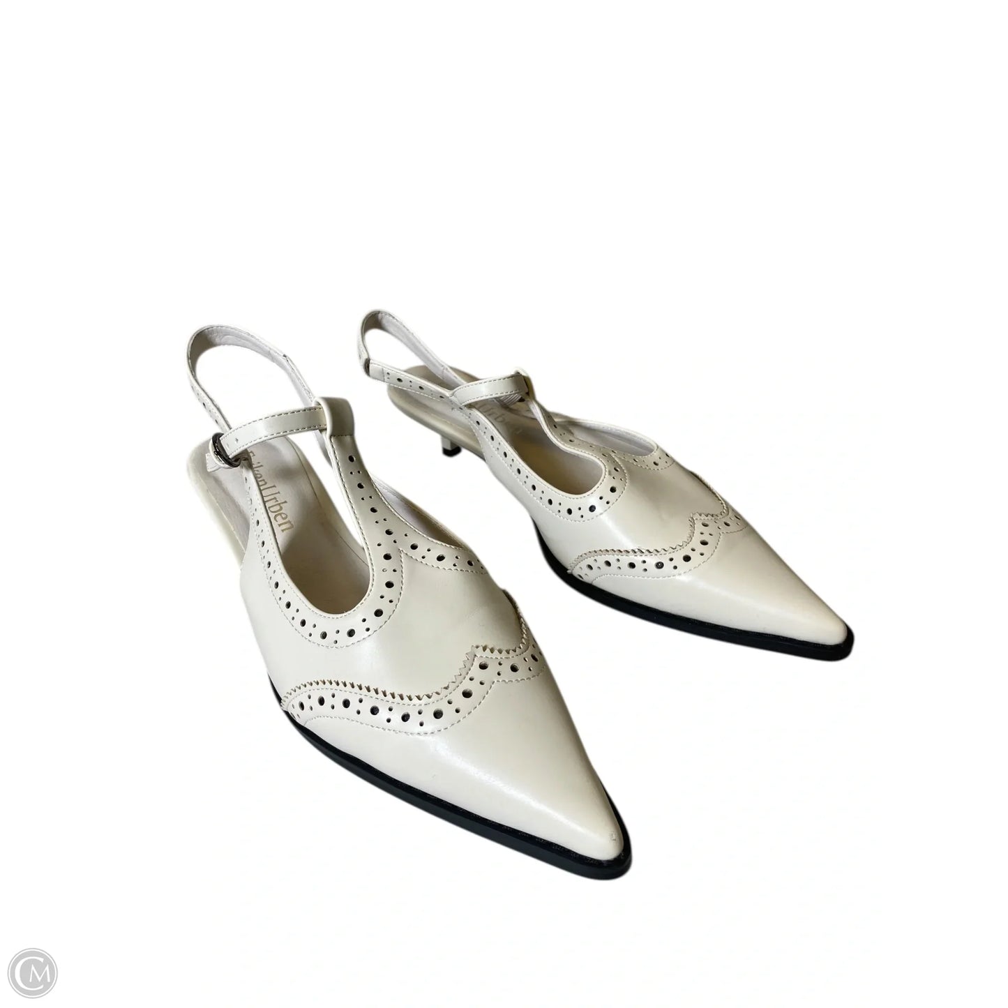 Shoes Heels Kitten By Clothes Mentor In Cream, Size: 8.5