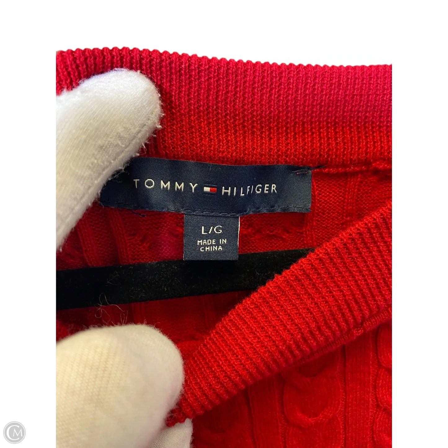 Sweater By Tommy Hilfiger In Red, Size: L