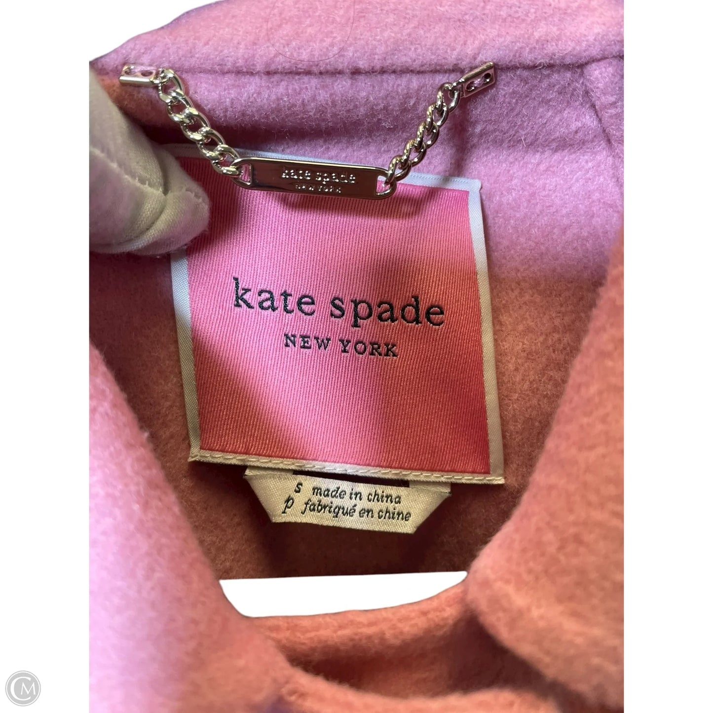 Coat Designer By Kate Spade In Pink, Size: S