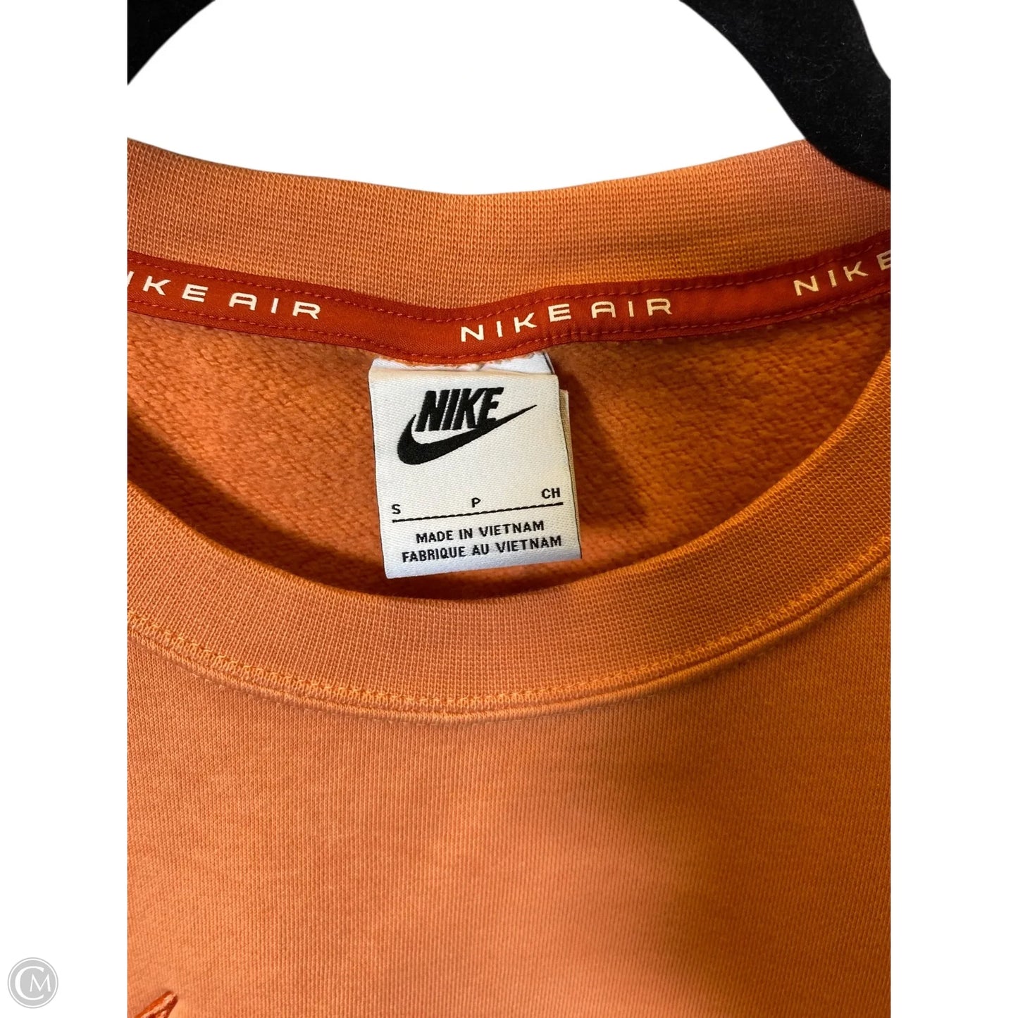 Sweatshirt Crewneck By Nike In Orange, Size: S