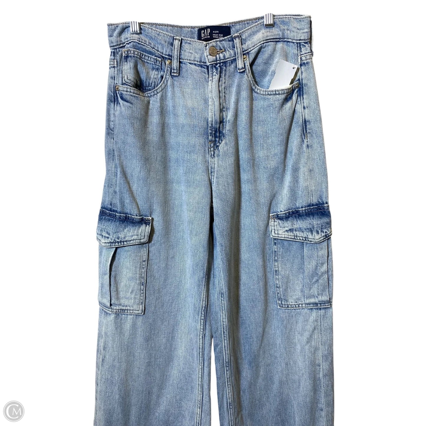 Jeans Wide Leg By Gap In Blue Denim, Size: 4