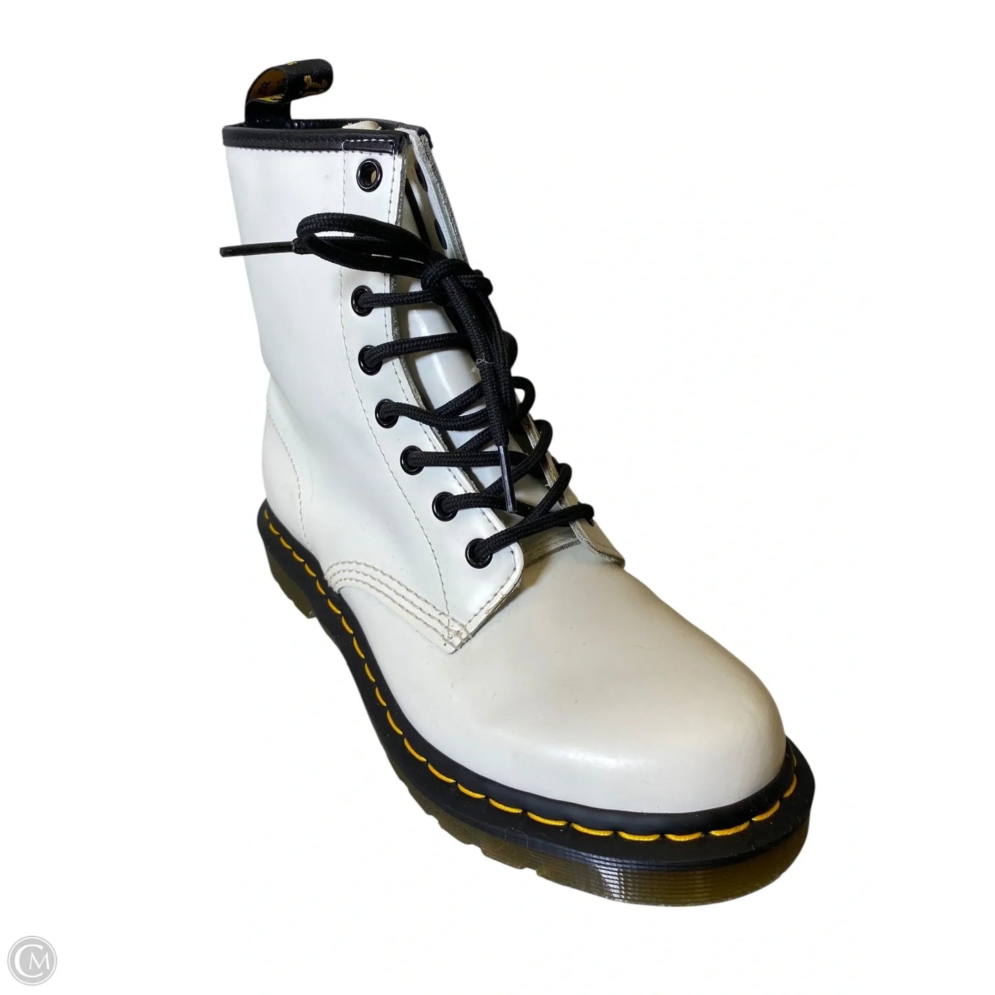 Boots Leather By Dr Martens In Black & White, Size: 8