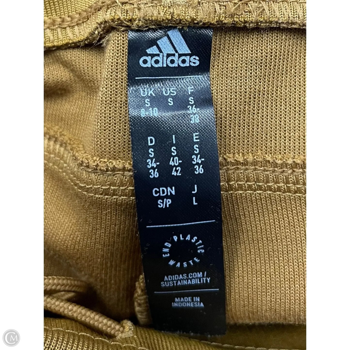 Athletic Pants By Adidas In Yellow, Size: S