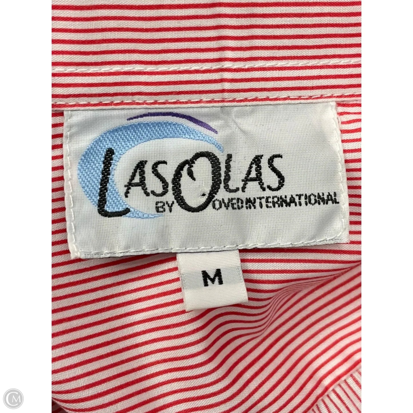 Top Long Sleeve By Clothes Mentor In Red & White, Size: M