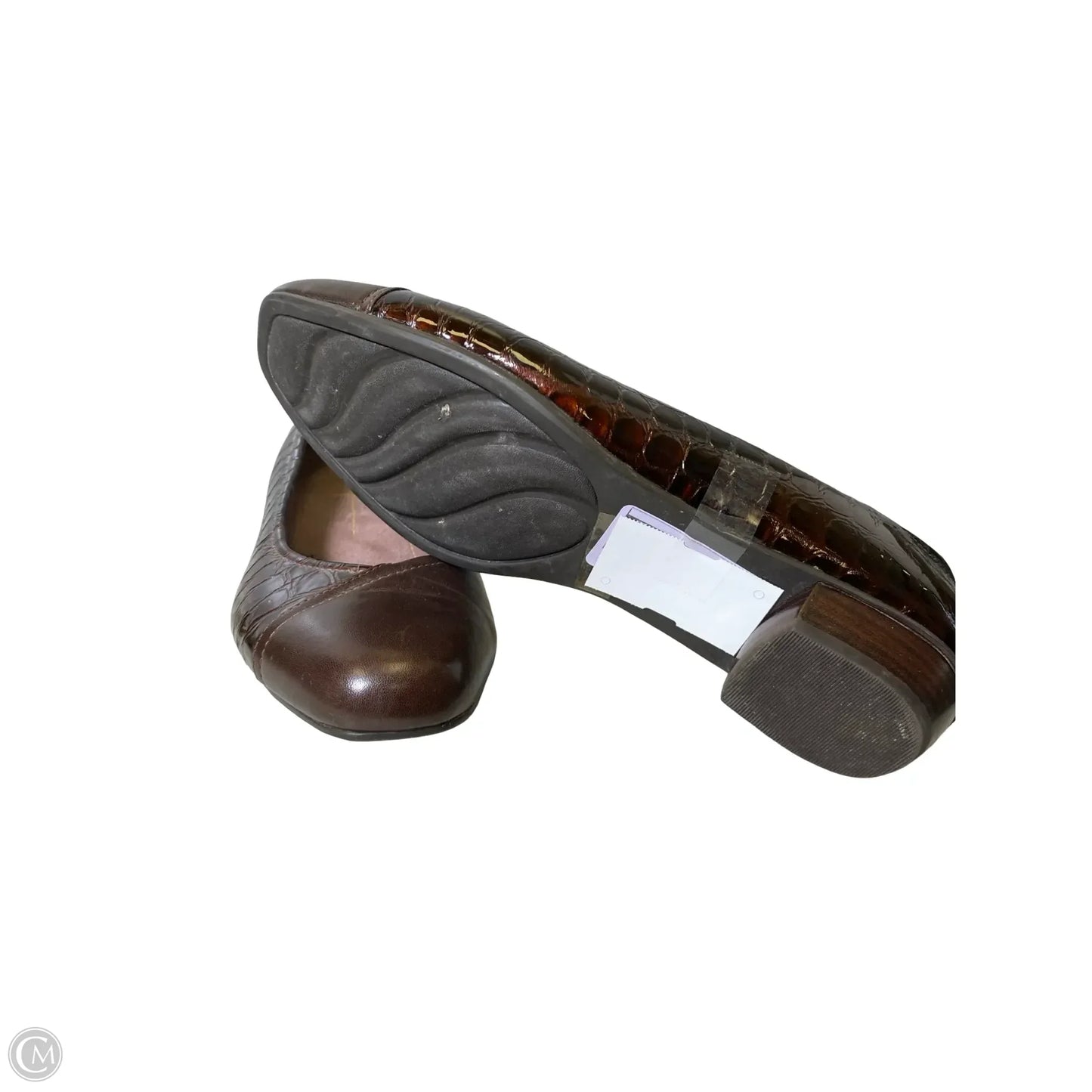Shoes Heels Block By Clarks In Brown, Size: 11