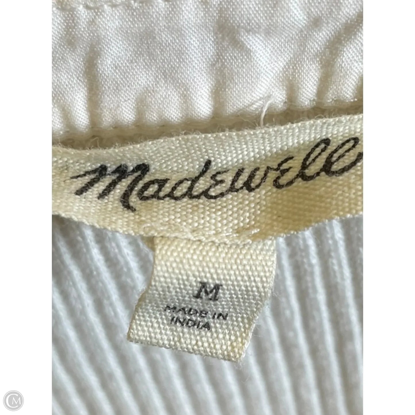 Top Short Sleeve By Madewell In Cream, Size: M