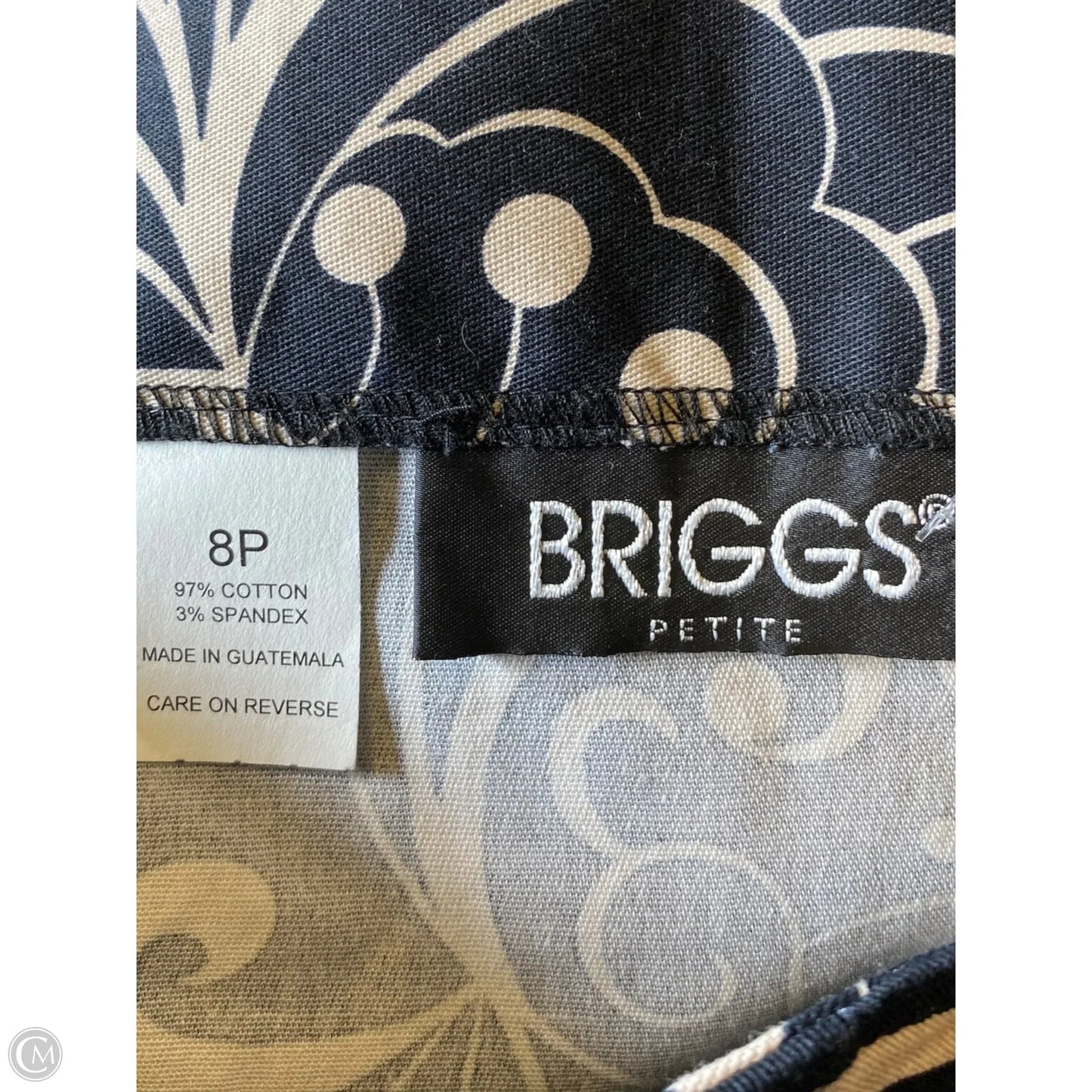 Skirt Midi By Briggs In Black & Tan, Size: 8p