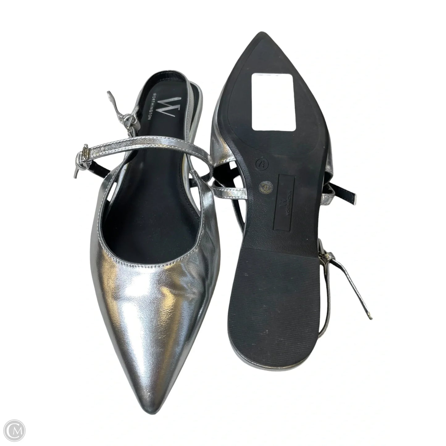 Shoes Flats By Worthington In Silver, Size: 7.5