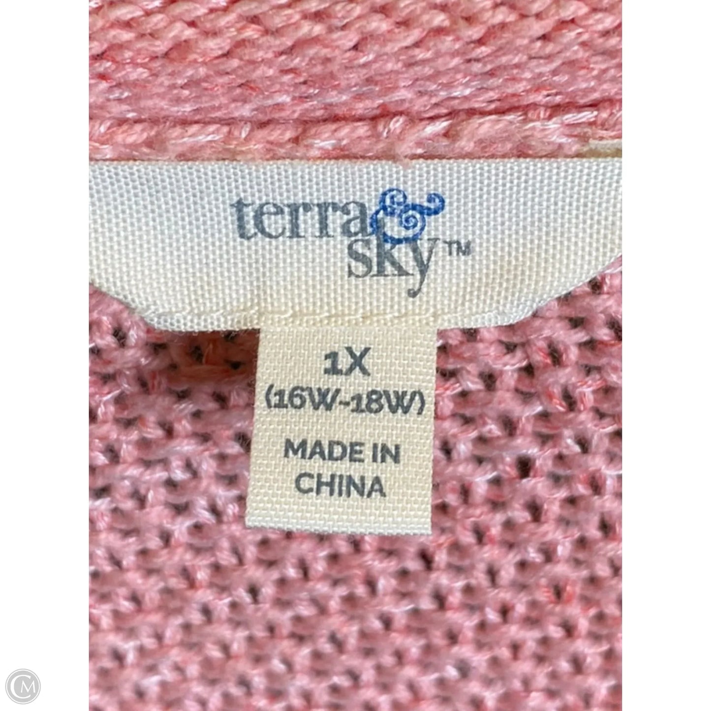 Sweater By Terra & Sky In Pink, Size: 1x