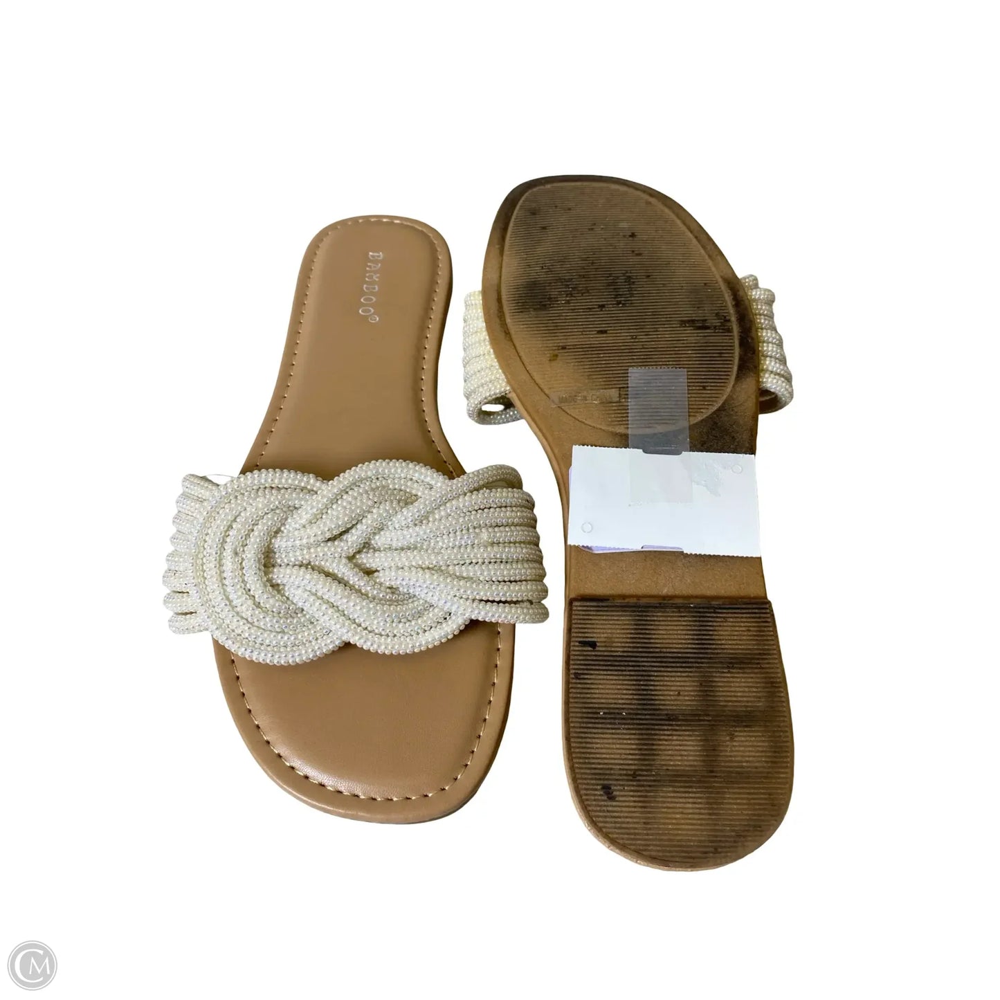 Sandals Flats By Bamboo In Cream, Size: 8.5