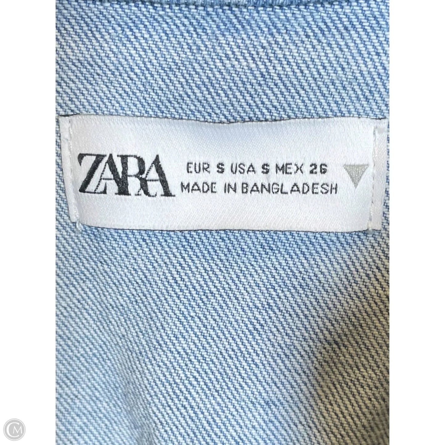 Dress Casual Short By Zara In Blue Denim, Size: S
