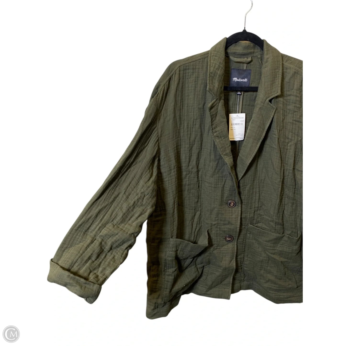 Top Long Sleeve By Madewell In Green, Size: Xl