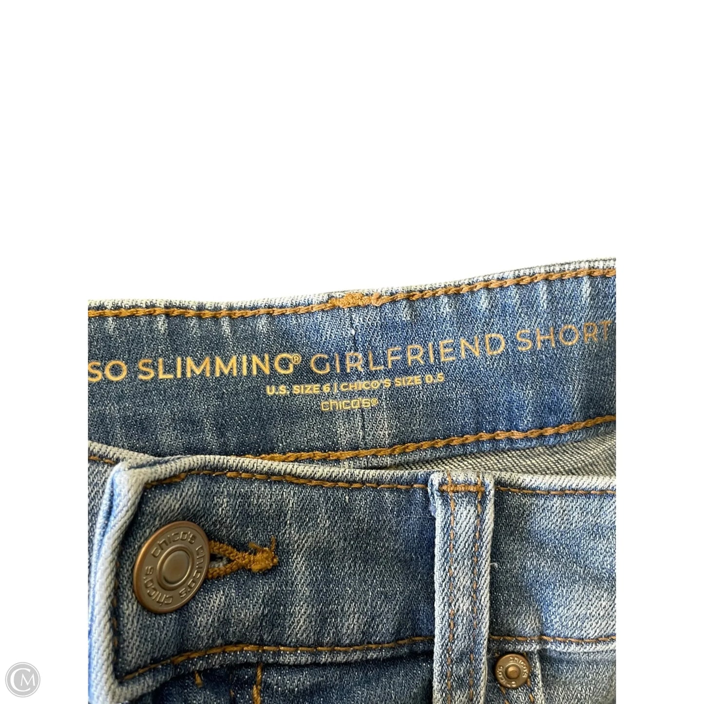 Shorts By Chicos In Blue Denim, Size: S