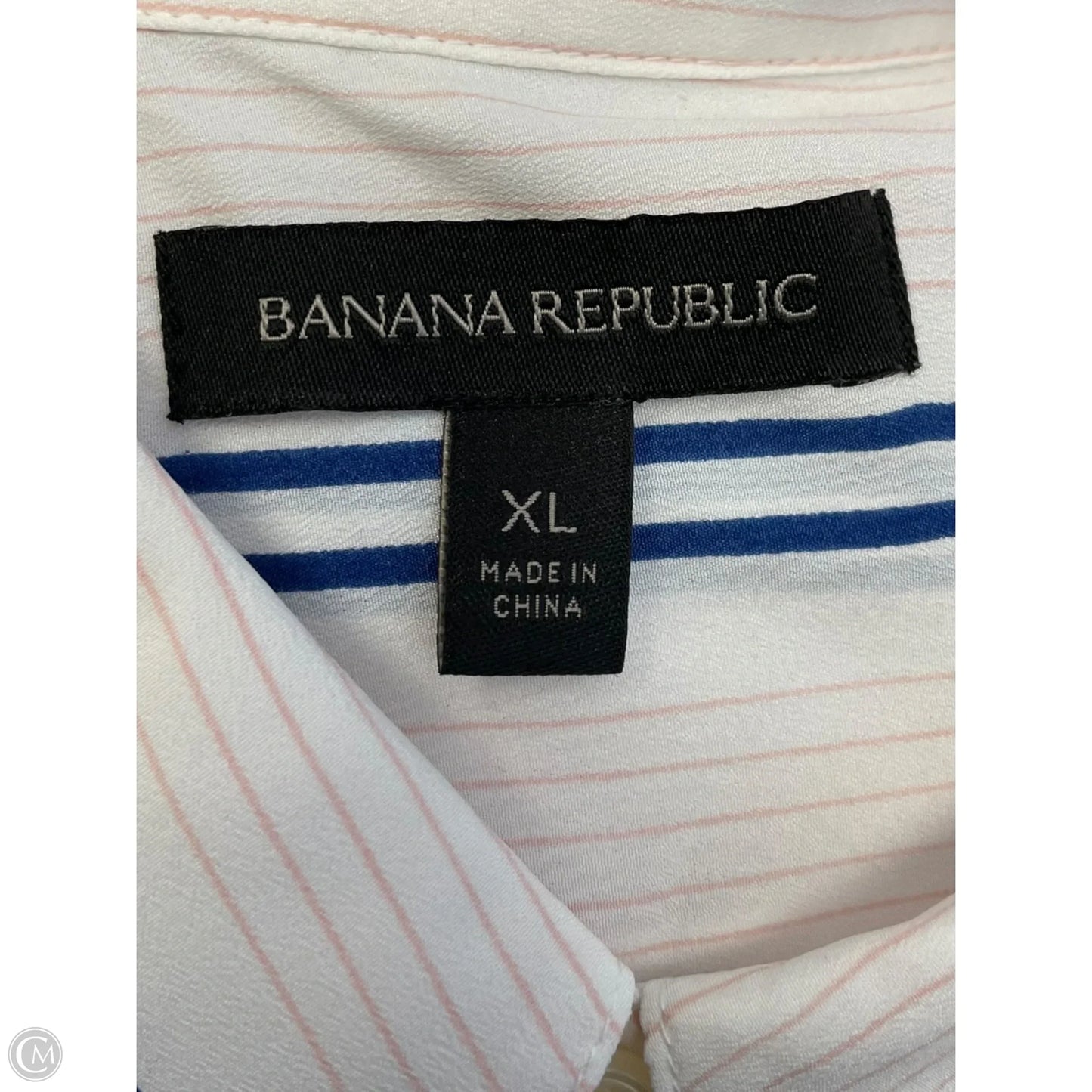Top Long Sleeve By Banana Republic In Striped Pattern, Size: Xl