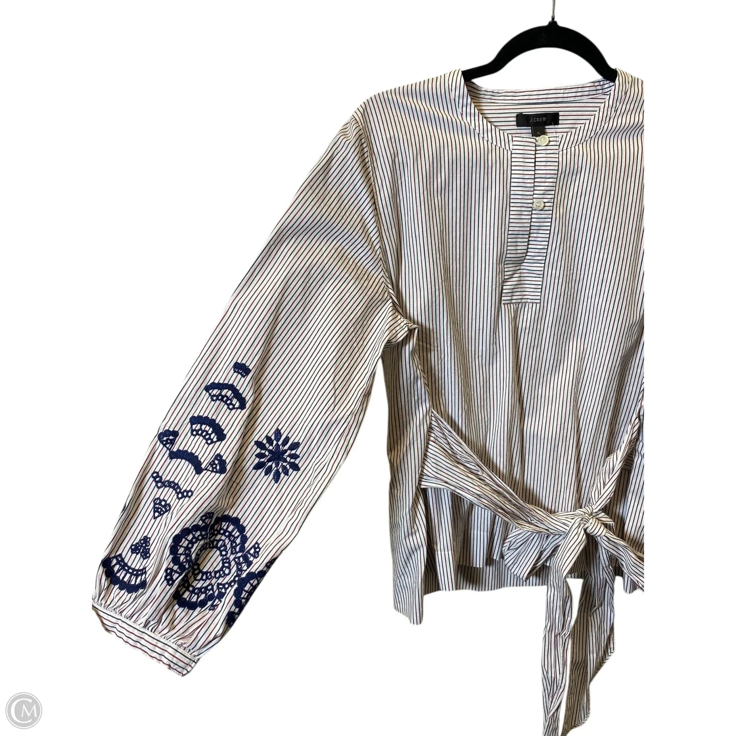 Top Long Sleeve By J. Crew In Striped Pattern, Size: Lp