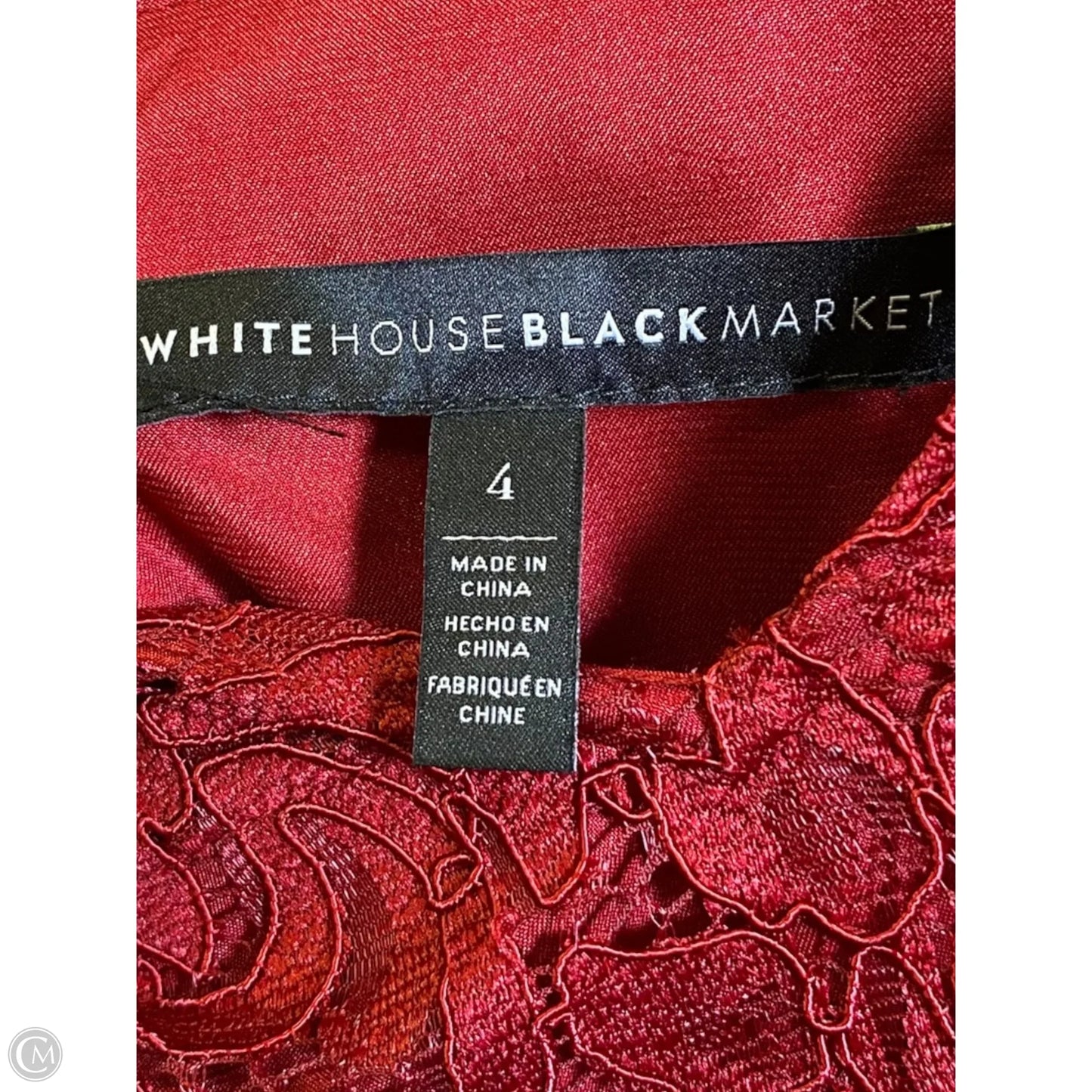 Dress Casual Midi By White House Black Market In Maroon, Size: S