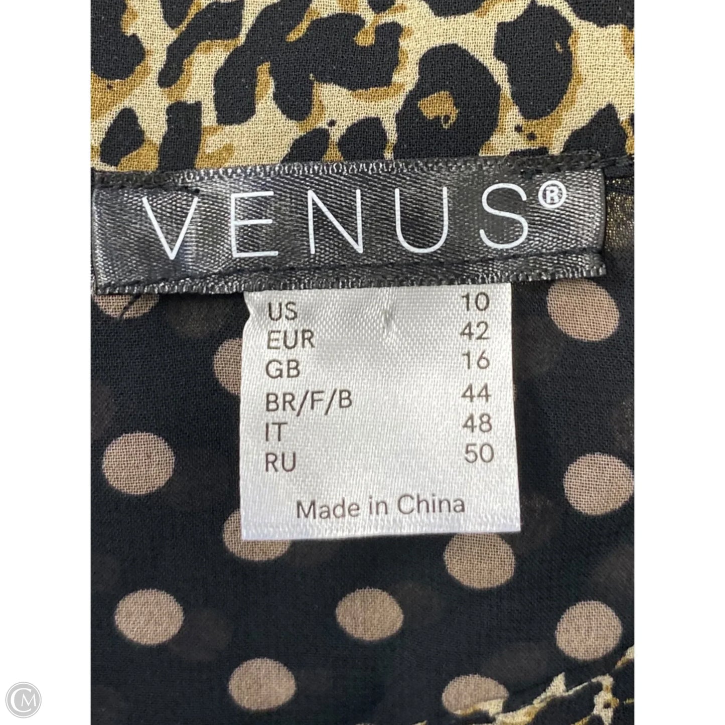Top Long Sleeve By Venus In Animal Print, Size: M
