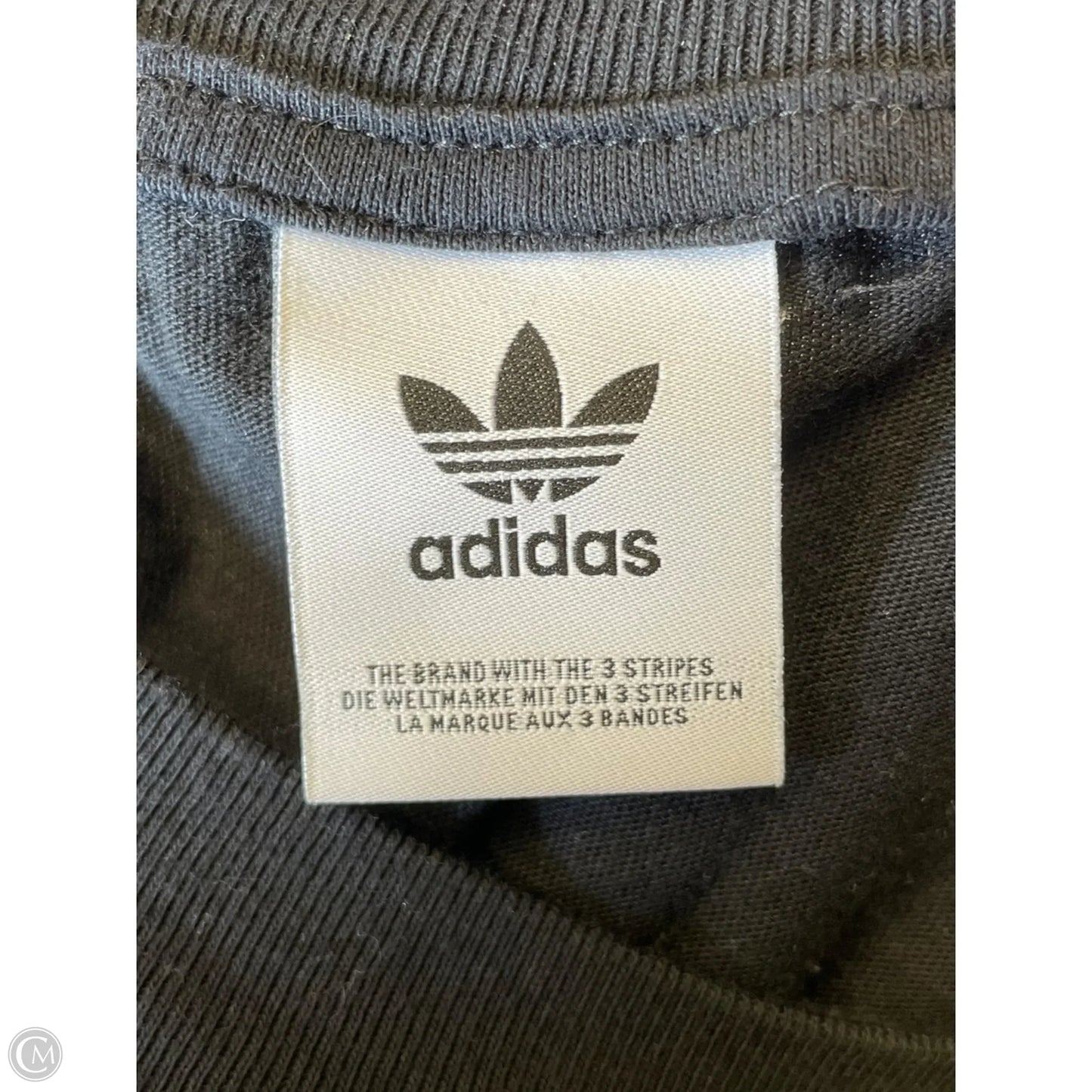 Top Short Sleeve By Adidas In Black & White, Size: S