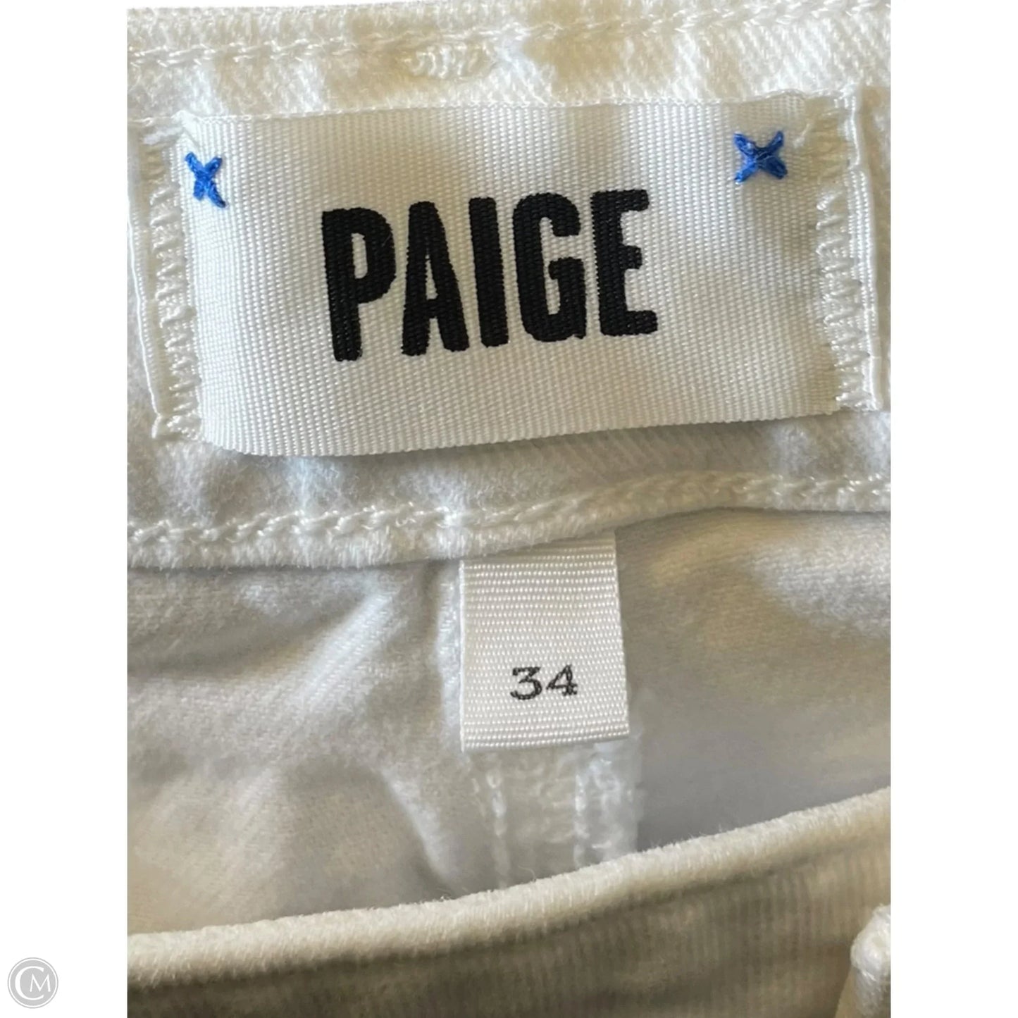 Jeans Wide Leg By Paige In White, Size: 18