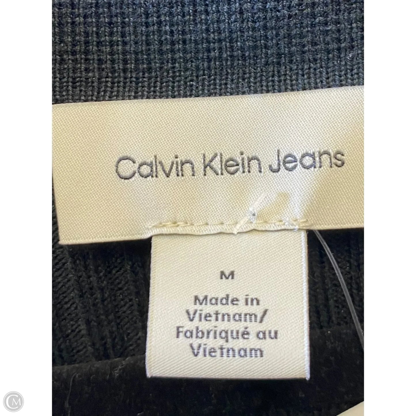 Top Long Sleeve By Calvin Klein In Black, Size: M