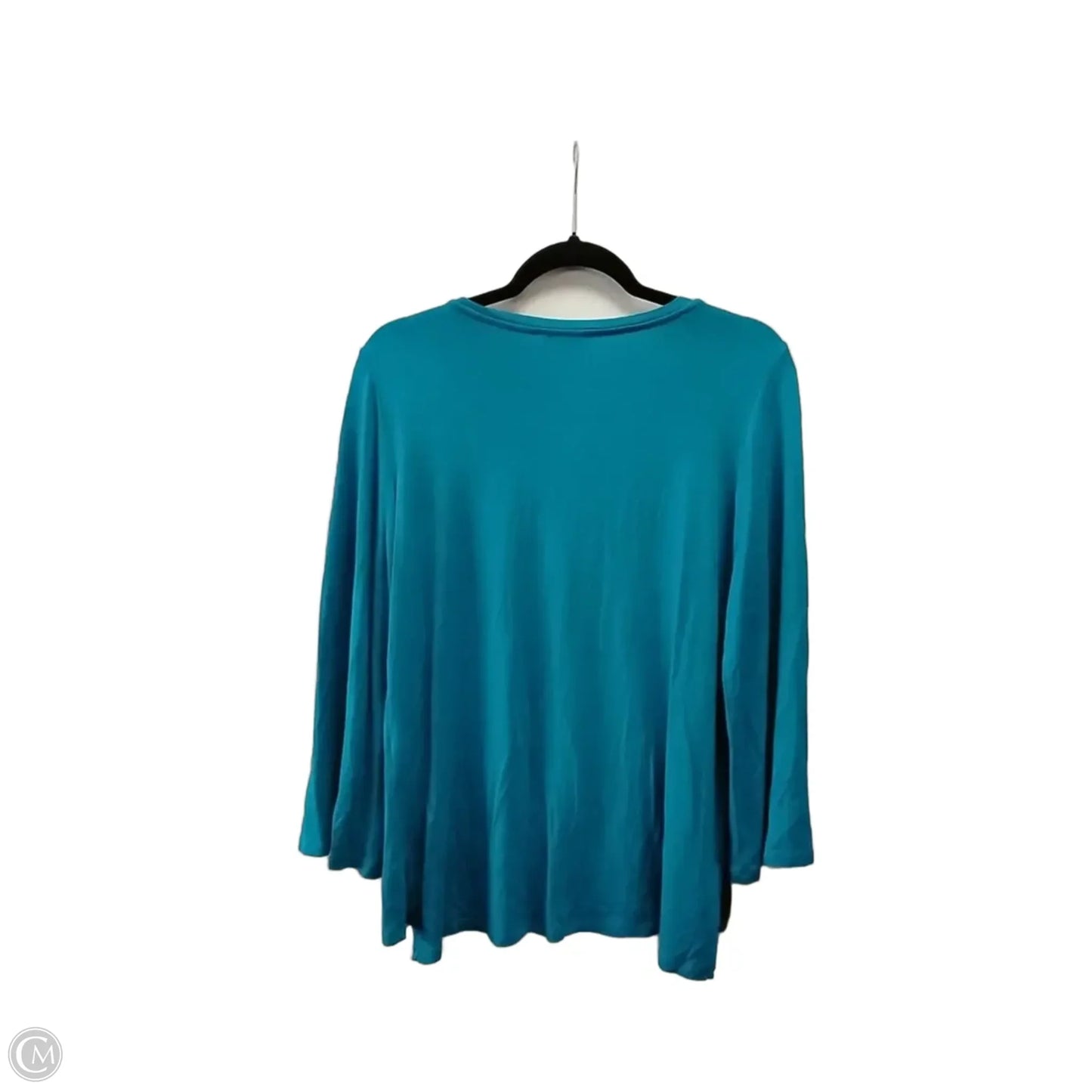 Top Long Sleeve By Eileen Fisher In Teal, Size: Xs