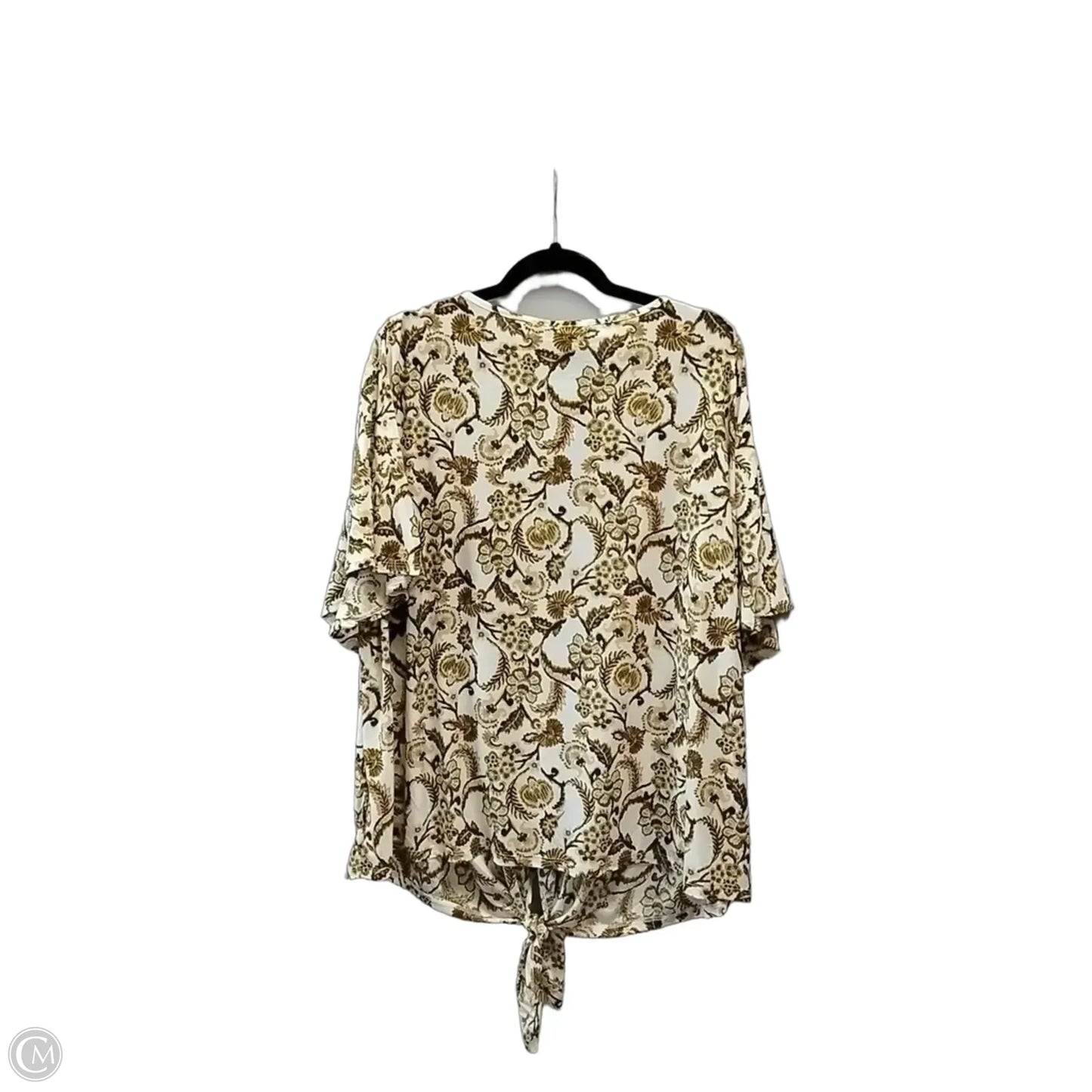 Blouse Short Sleeve By Cocomo In Floral Print, Size: 3x