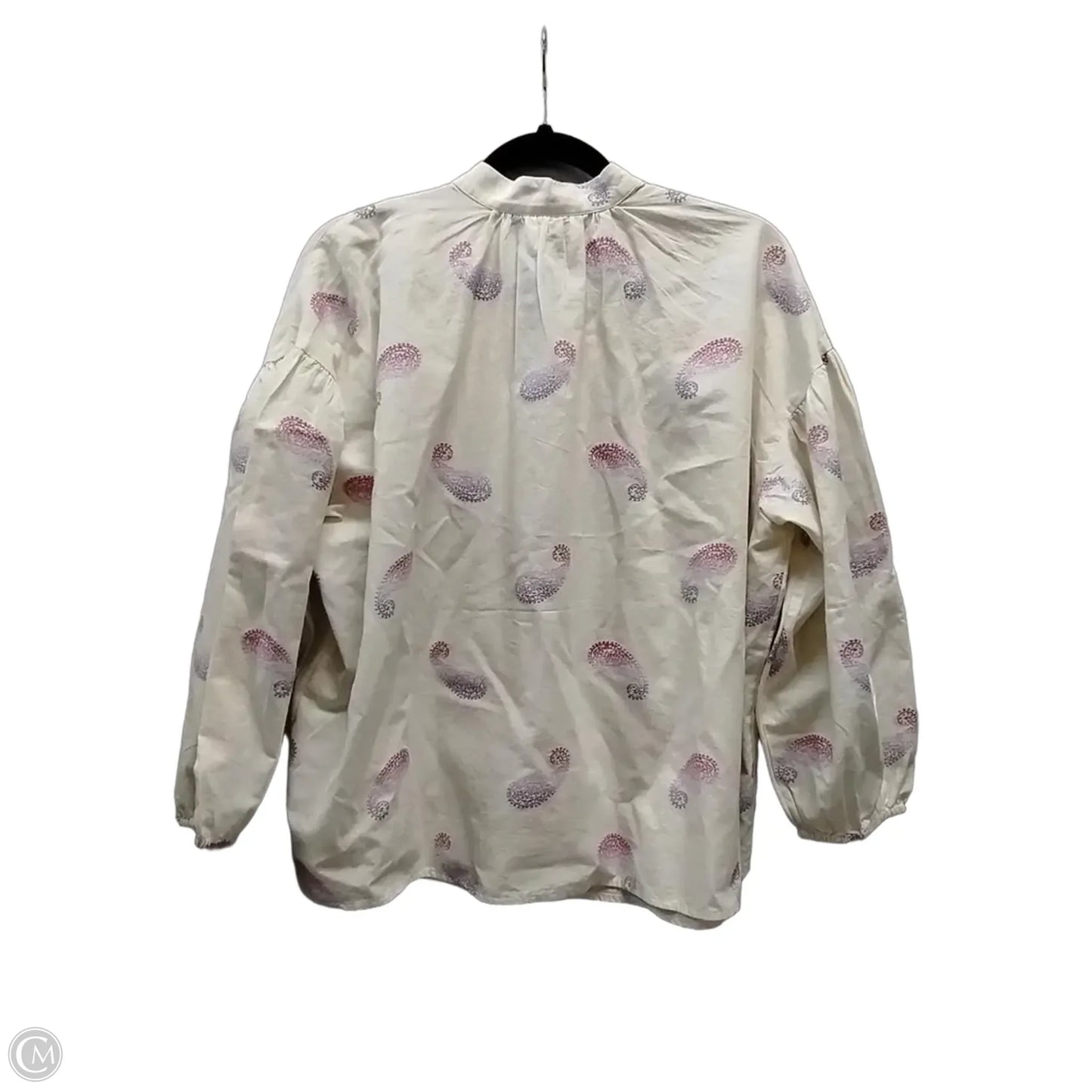 Blouse Long Sleeve By J. Jill In Paisley Print, Size: S
