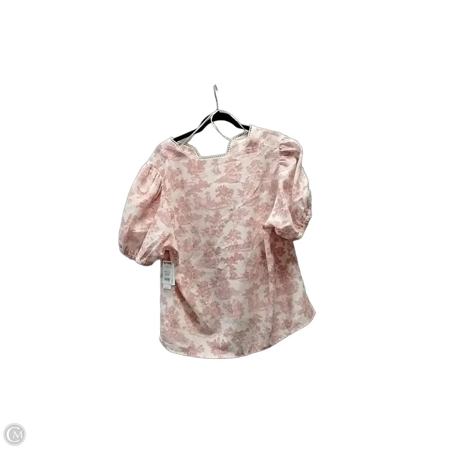 Blouse Sleeveless By Cece In Pink & White, Size: Xl