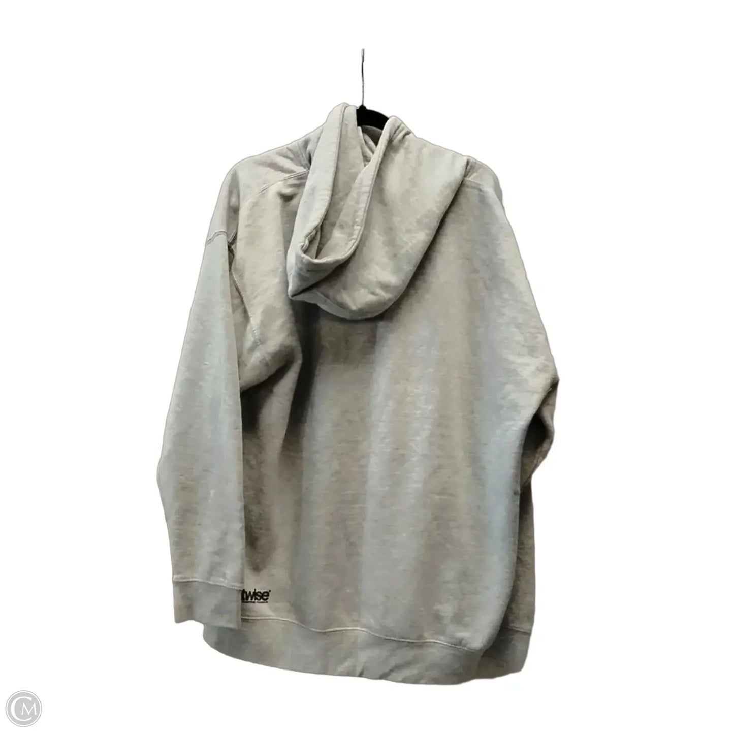 Sweatshirt Hoodie By Clothes Mentor In Grey, Size: 2x