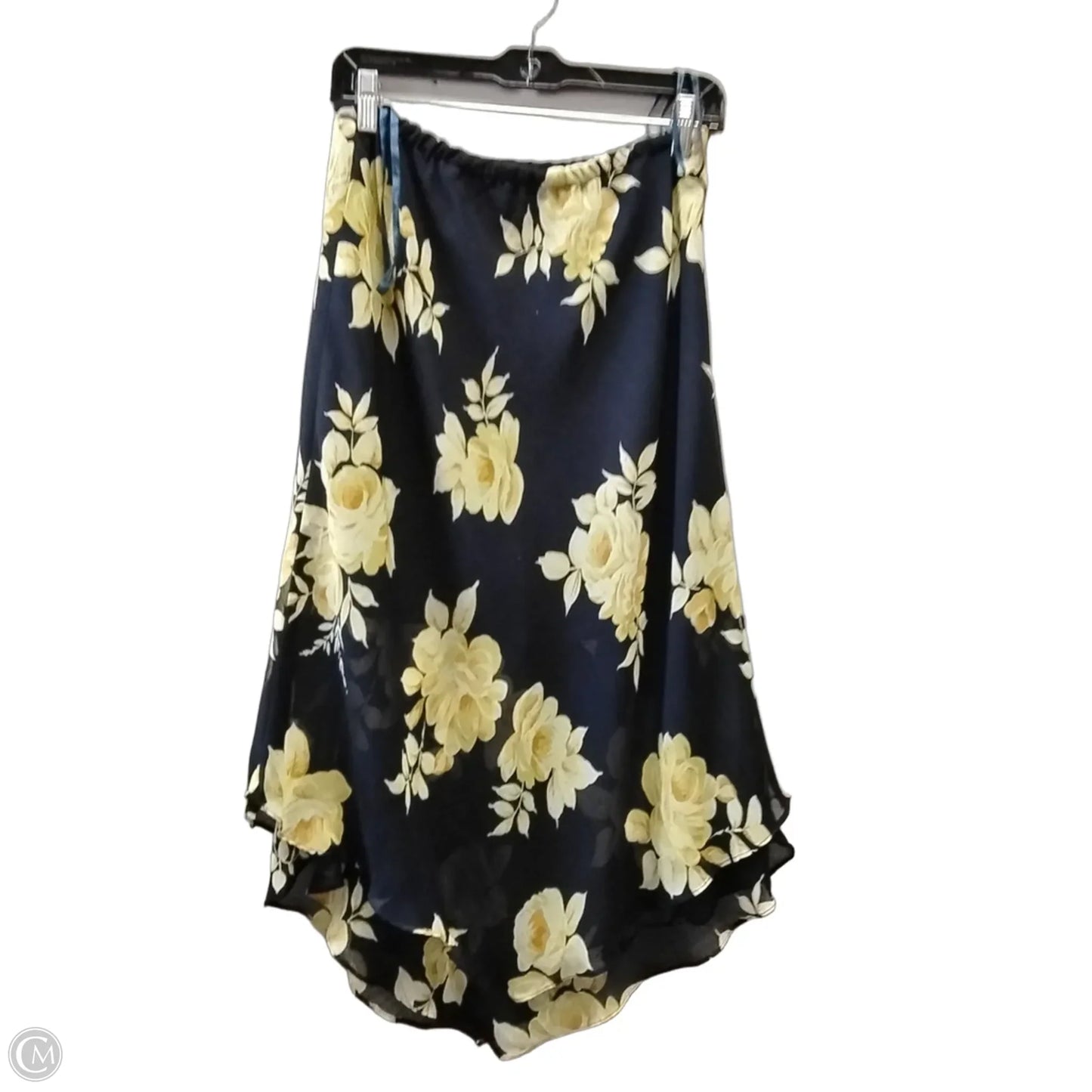 Skirt Set 2pc By Studio 1 In Blue & Yellow, Size: 14p