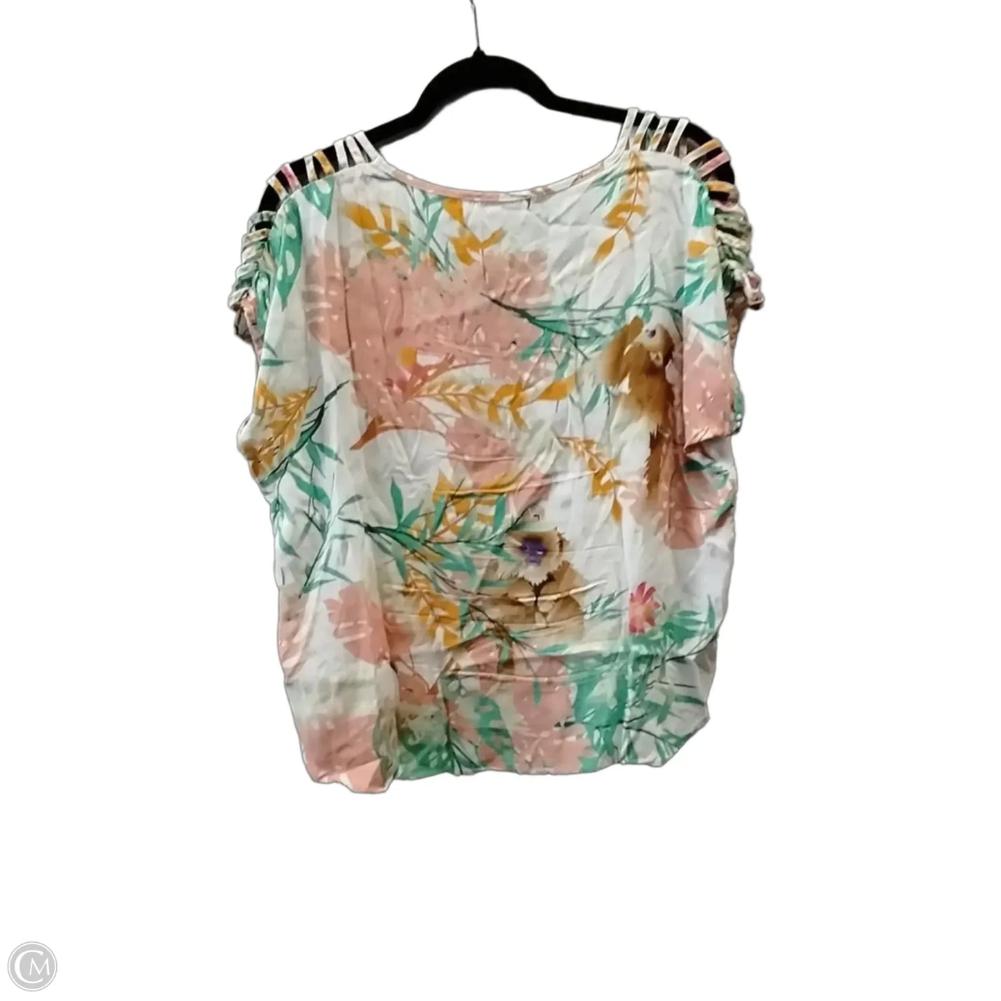 Blouse Short Sleeve By Corey Lynn Calter In Animal Print, Size: M