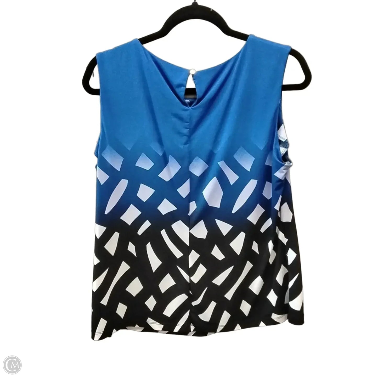 Top Sleeveless By Calvin Klein In Geometric Pattern, Size: Xlp