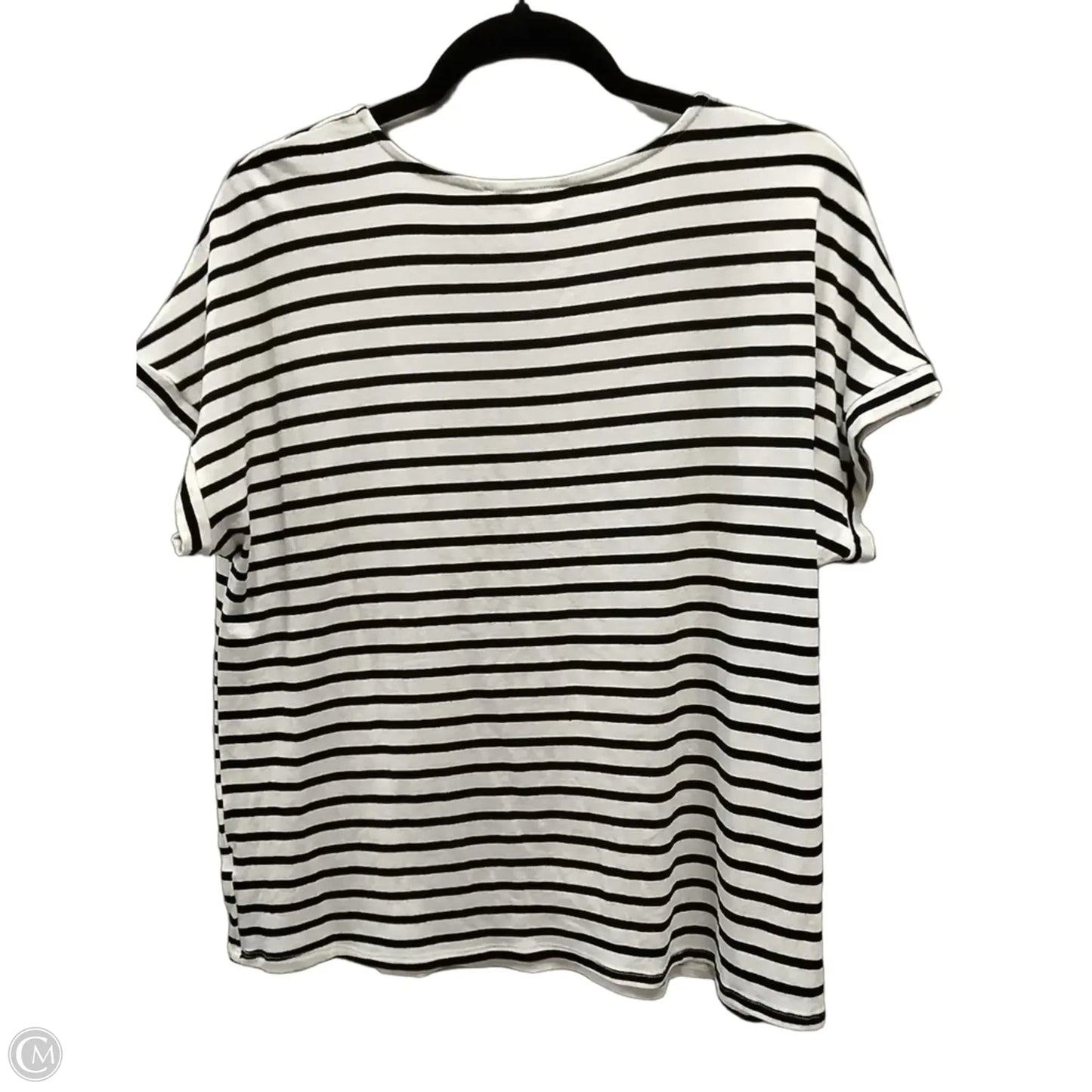 Top Short Sleeve By Green Envelope In Striped Pattern, Size: Xxl