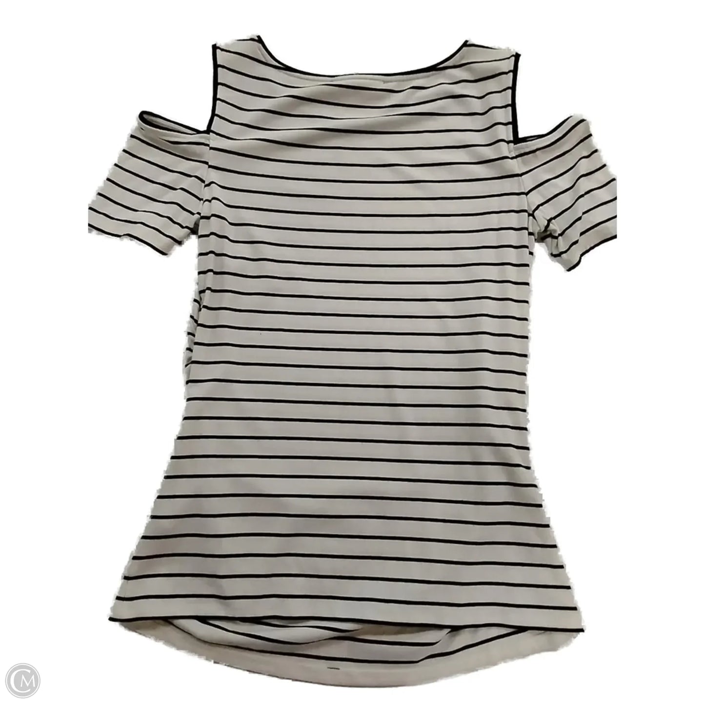 Top Short Sleeve By White House Black Market In Black & Cream, Size: S