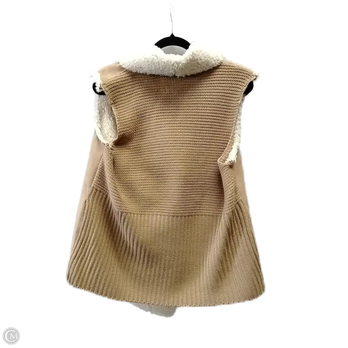 Vest Fleece By New York And Co In Brown & Cream, Size: L