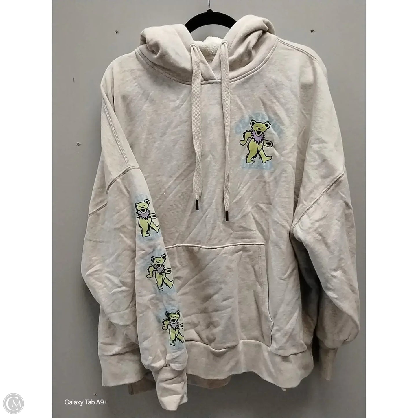 Sweatshirt Hoodie By American Eagle In Beige, Size: M