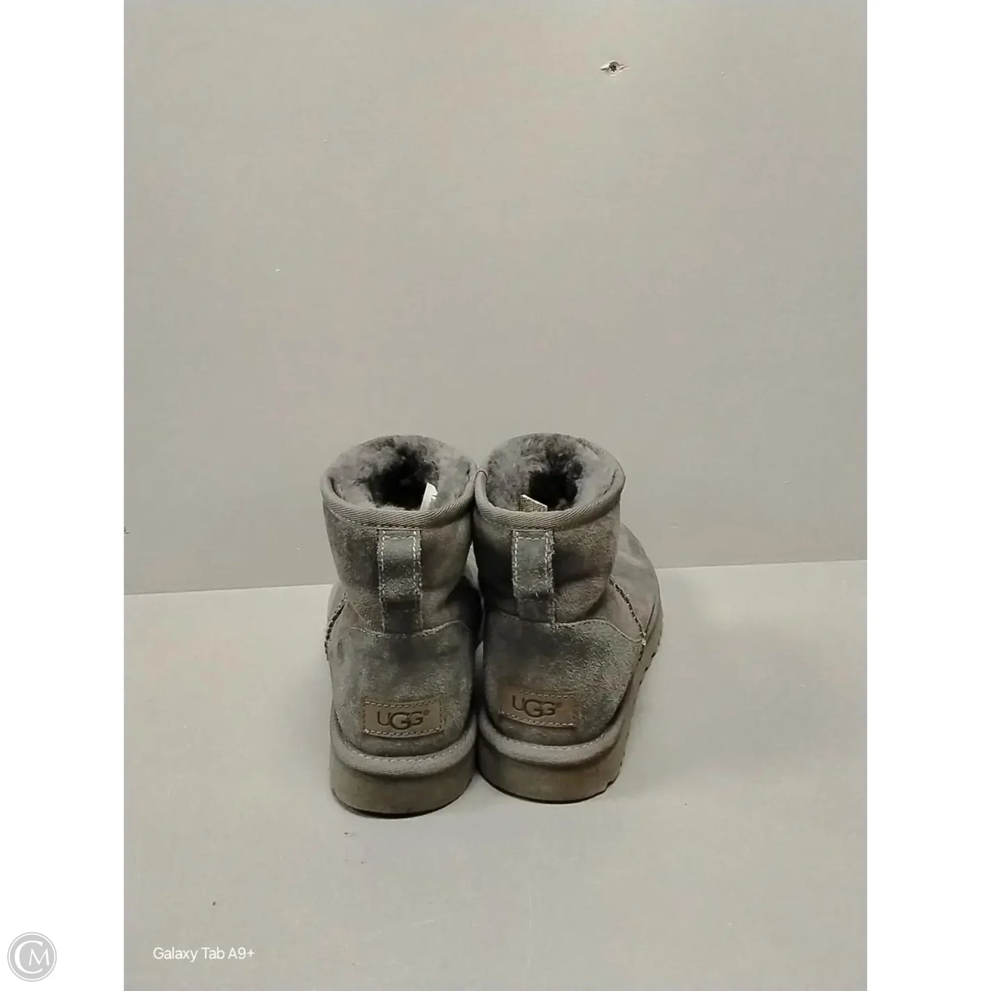 Boots Designer By Ugg In Grey, Size: 9