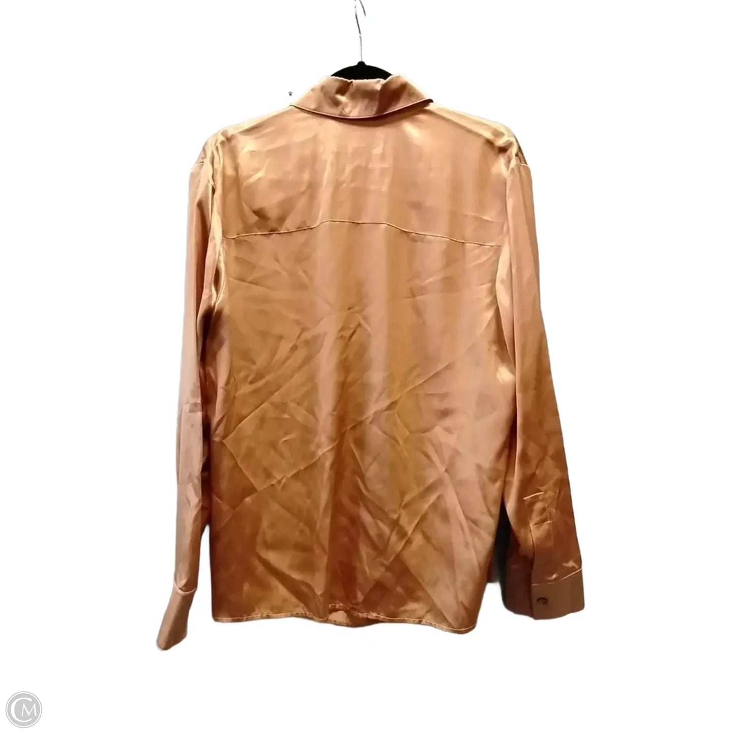 Blouse Long Sleeve By Ellen Tracy In Orange, Size: 12