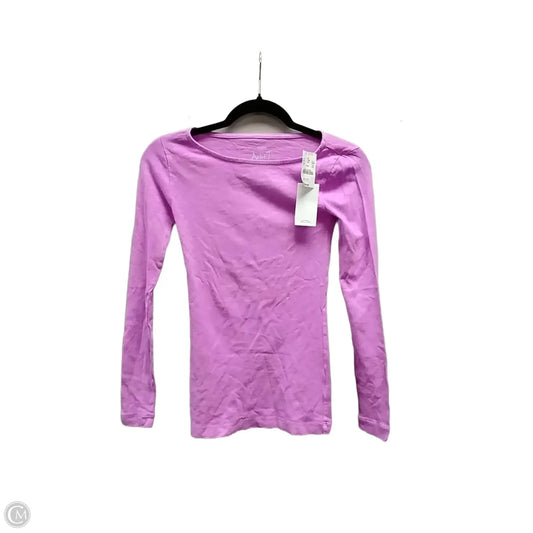 Top Long Sleeve By J. Crew In Purple, Size: Xxs