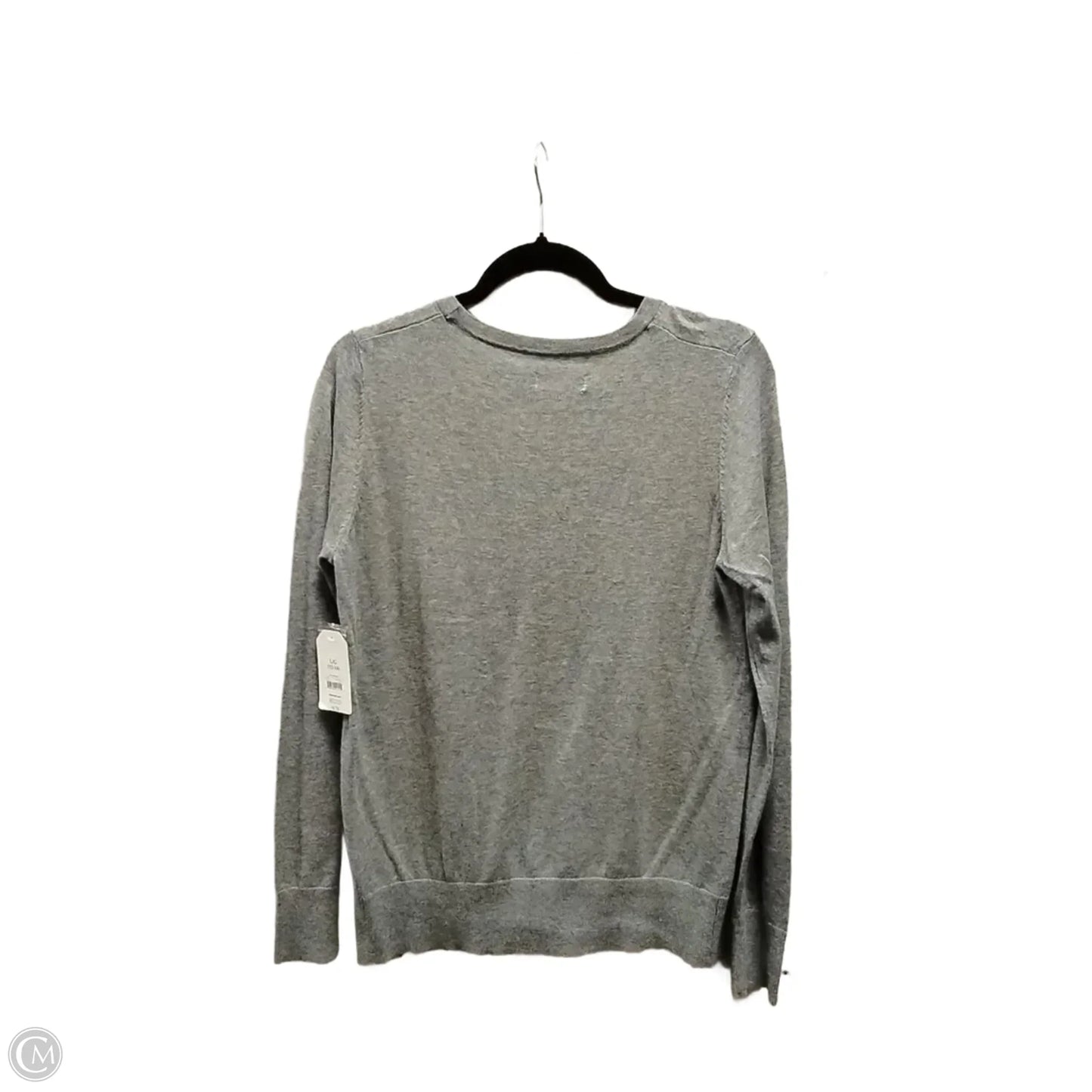 Sweater Cardigan By Faded Glory In Grey, Size: L