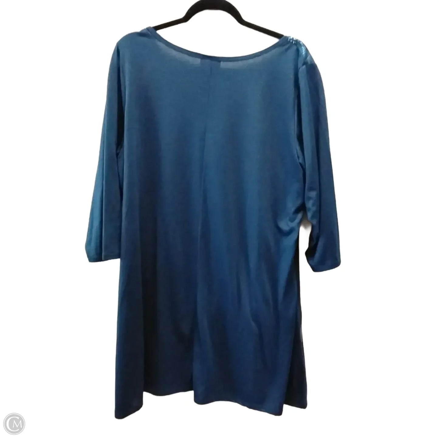 Blouse Long Sleeve By Lane Bryant In Blue, Size: 1x
