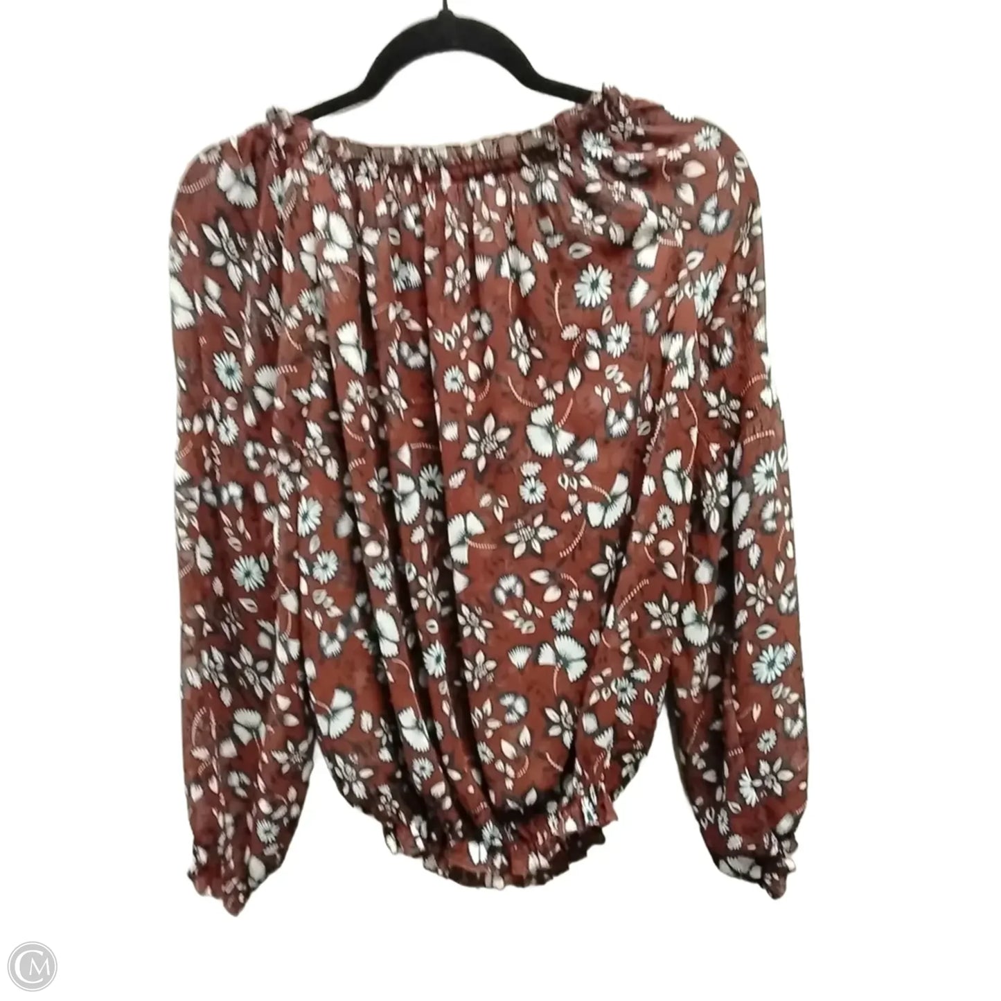 Blouse Long Sleeve By Express In Floral Print, Size: Sp